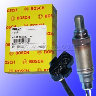 0 258 003 542 BOSCH LAMBDASONDE PASSEND FR AUDI VW GOLF III 1H1 1.6 MOTOR AEE 030906265AD