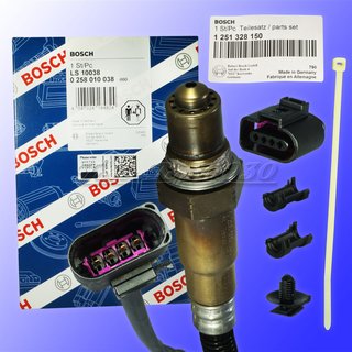 0 258 010 038 BOSCH LAMBDASONDE PASSEND FR DIAGNOSESONDE AUDI A 3 A 4 TFSI SKODA 06J906262N