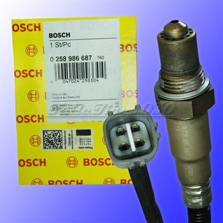 0 258 986 687 BOSCH LAMBDASONDE VOR KAT PASST FR TOYOTA RAV 4 II YARIS 1.0